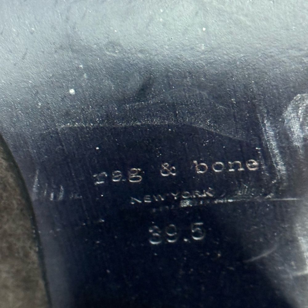 Rag & Bone Charcoal Gray Distressed Suede LeatherAnkle Booties Sz 39.5 or 9.5 - Picture 5 of 10